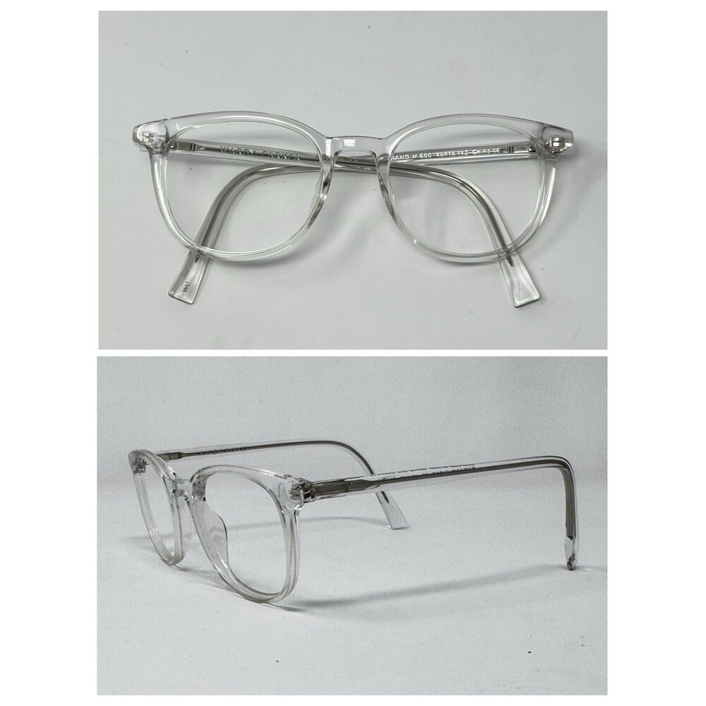 Warby Parker Durand M 500 Eyeglass Frames Crystal Clear 48-18-142